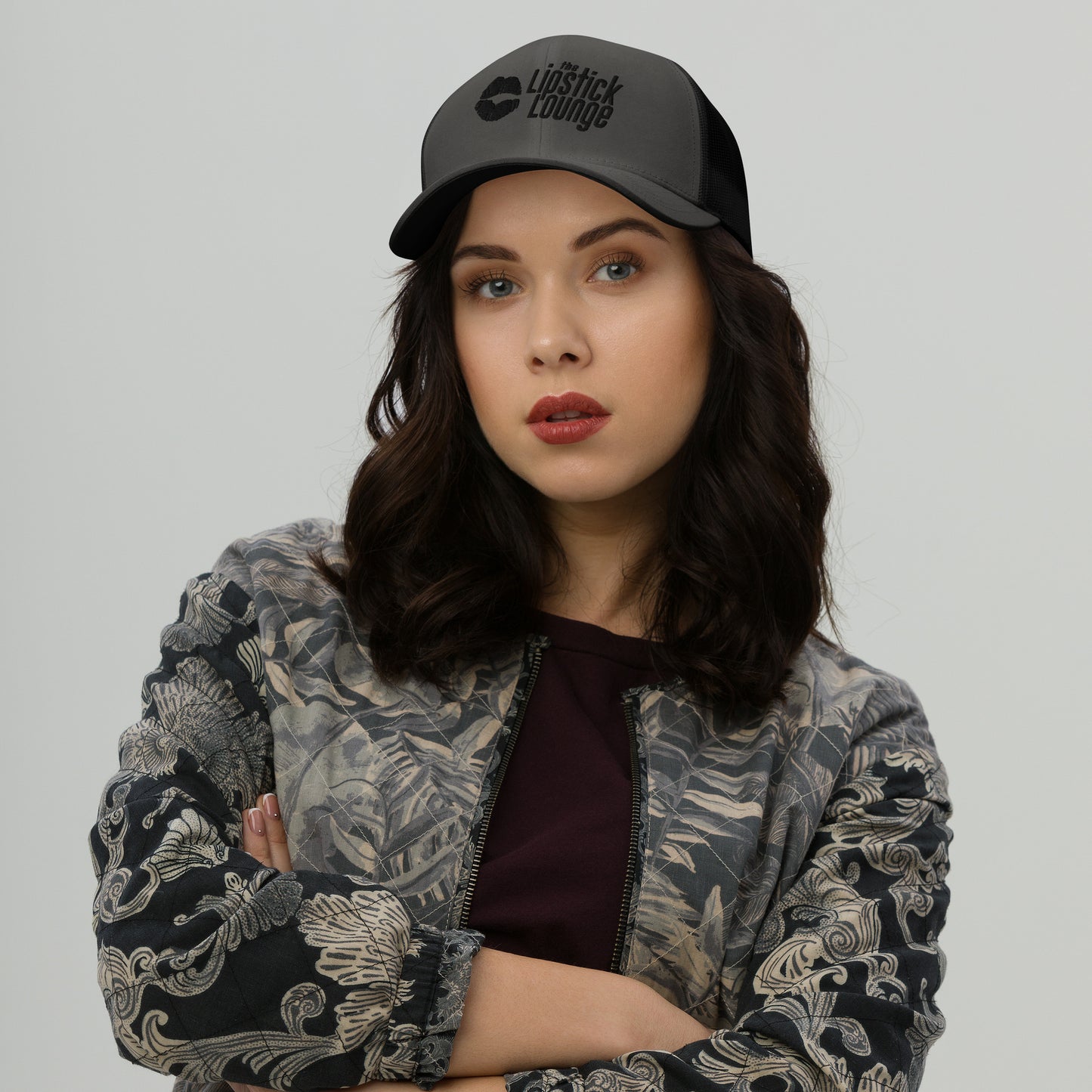 Lipstick Lounge Black Logo Trucker Cap