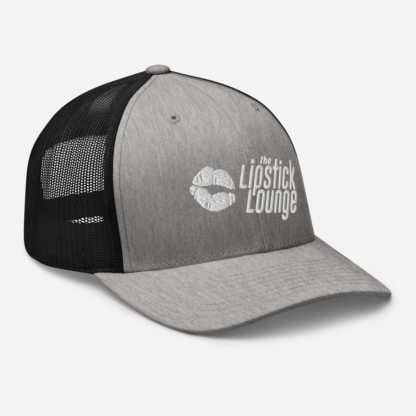 Lipstick Lounge White Logo Trucker Cap