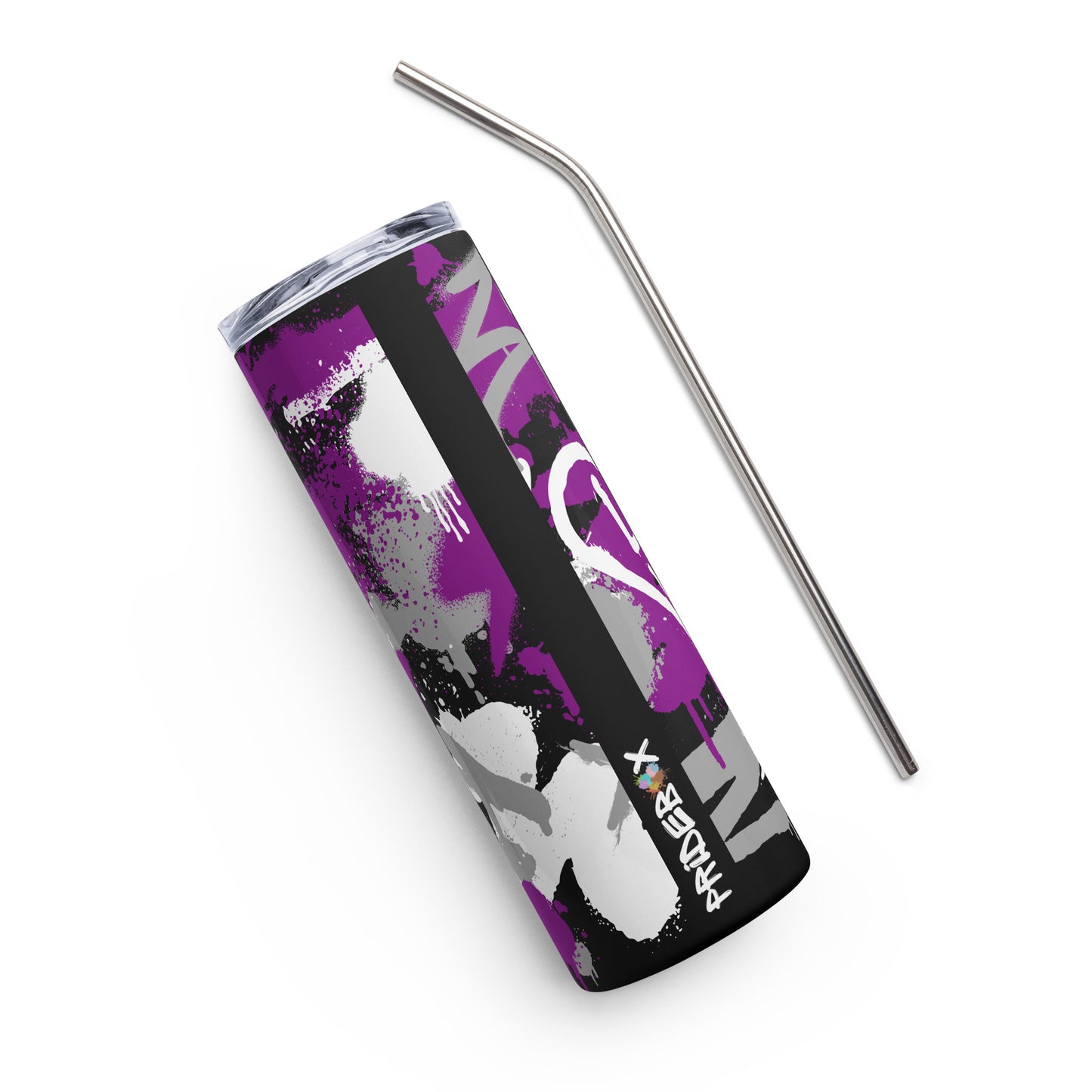 Aces Asexual Pride Graffiti Stainless Steel Tumbler