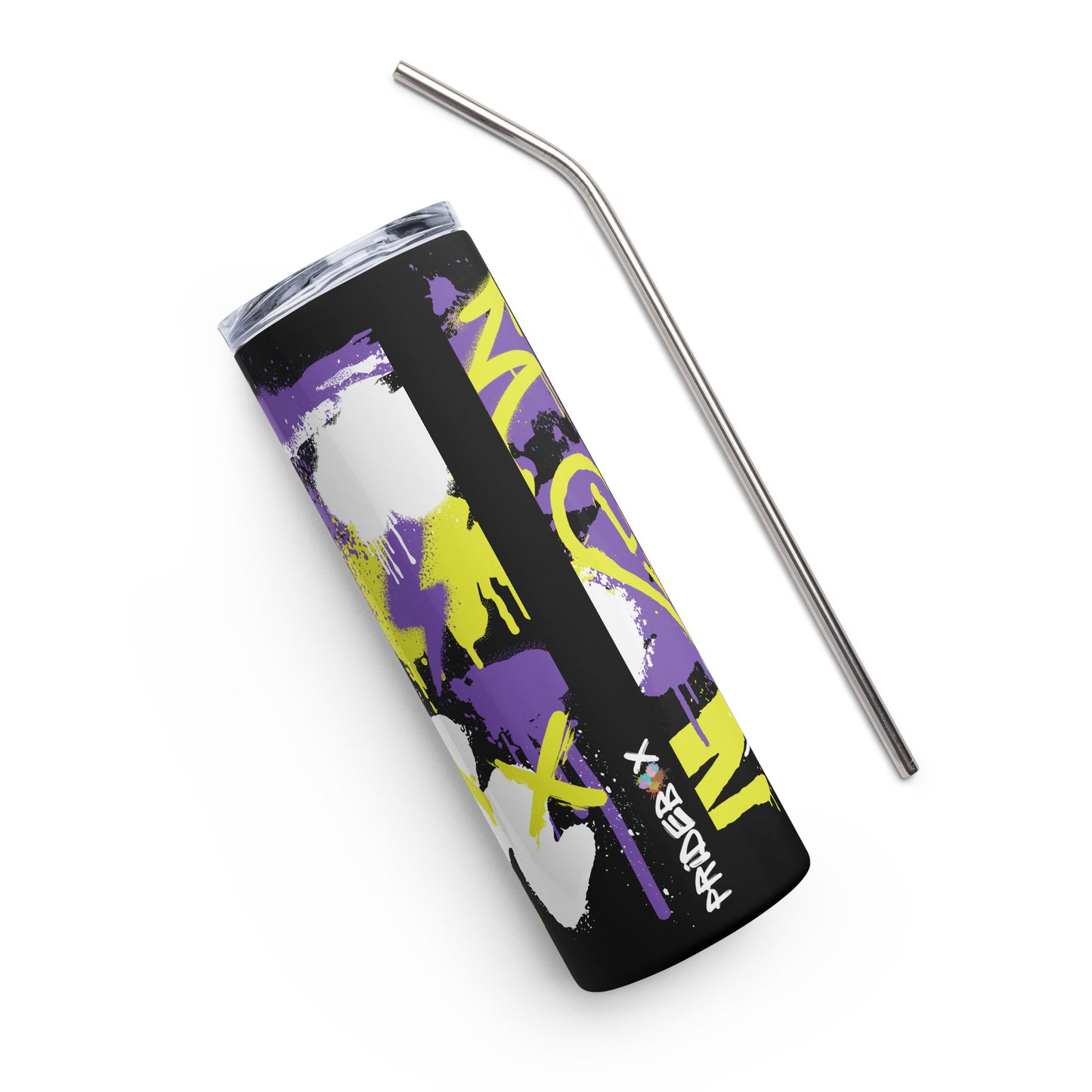 NonBinary Pride Graffiti Stainless Steel Tumbler