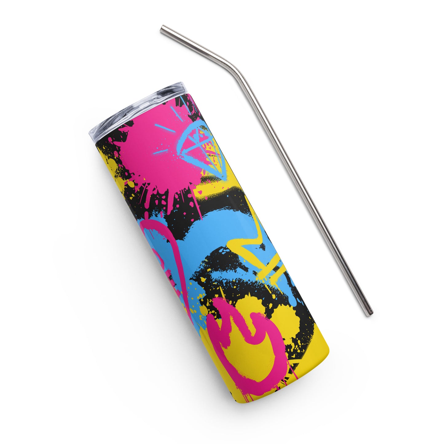 Pansexual Pride Graffiti Stainless Steel Tumbler