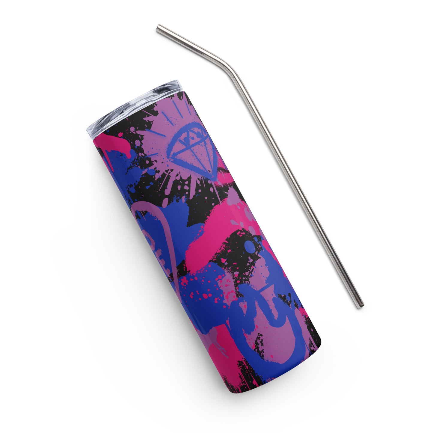 Bisexual Pride Graffiti Stainless Steel Tumbler