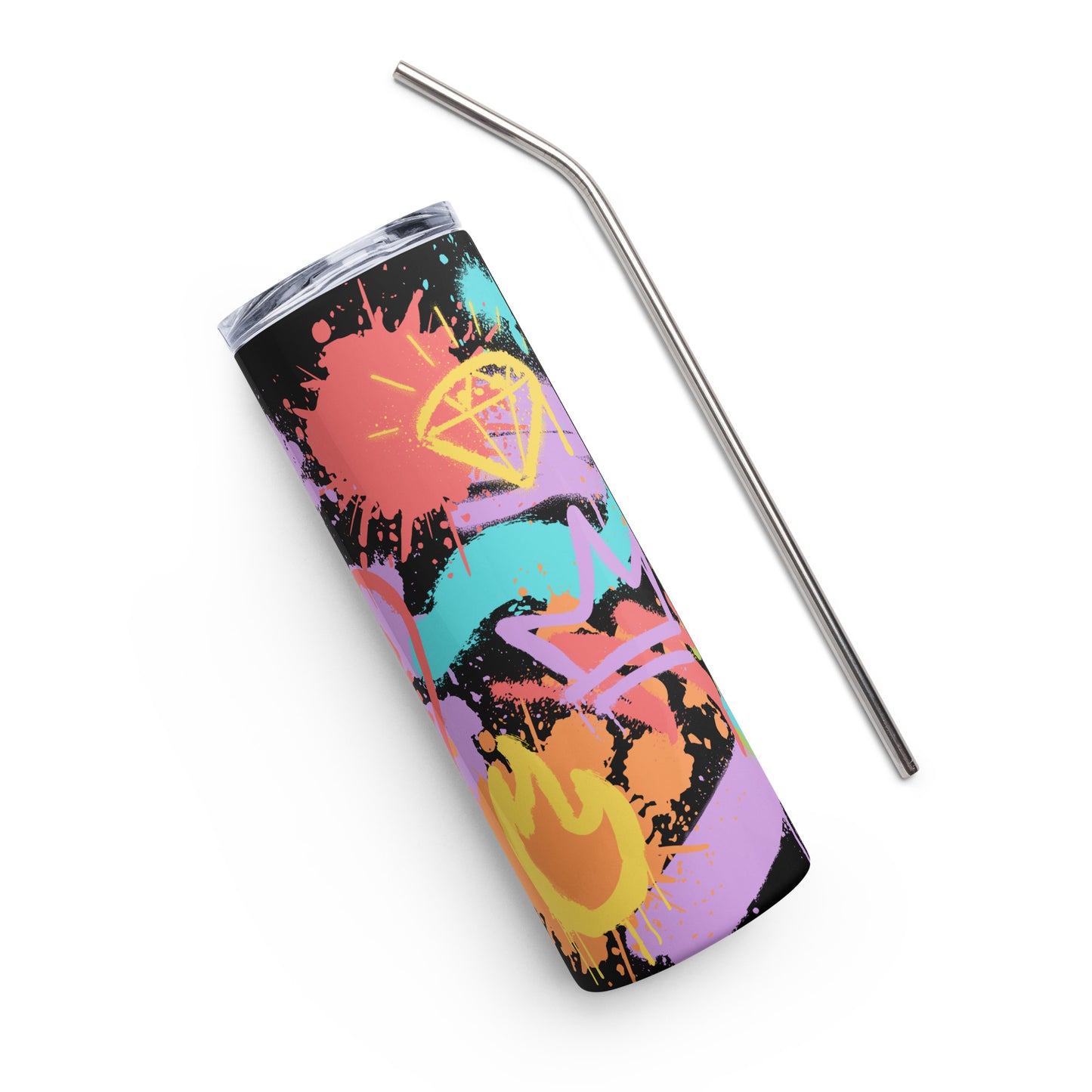 LGBT Gay Pride Rainbow Graffiti Stainless Steel Tumbler