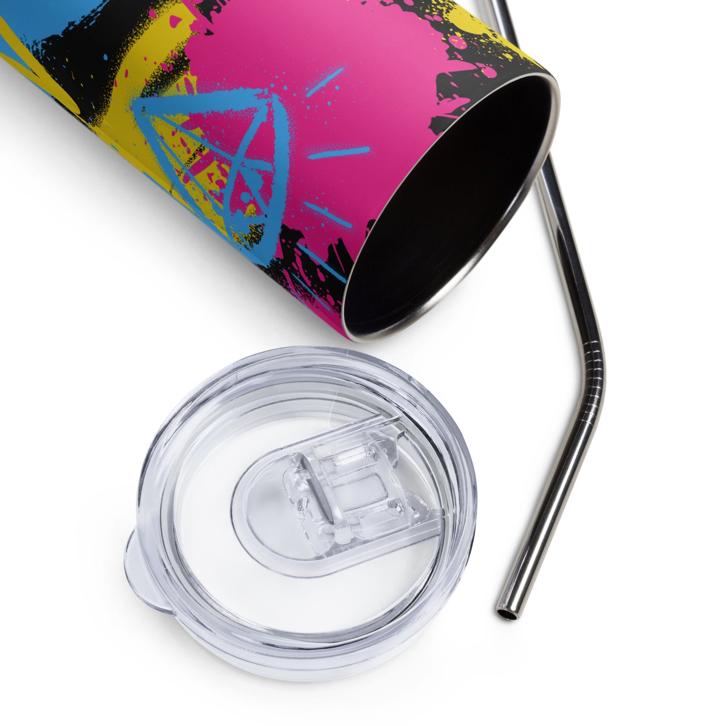 Pansexual Pride Graffiti Stainless Steel Tumbler