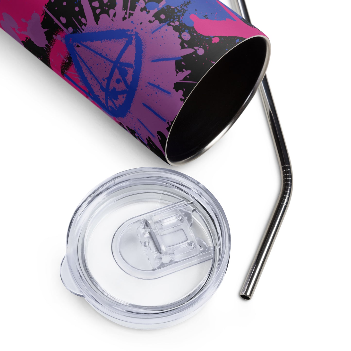 Bisexual Pride Graffiti Stainless Steel Tumbler