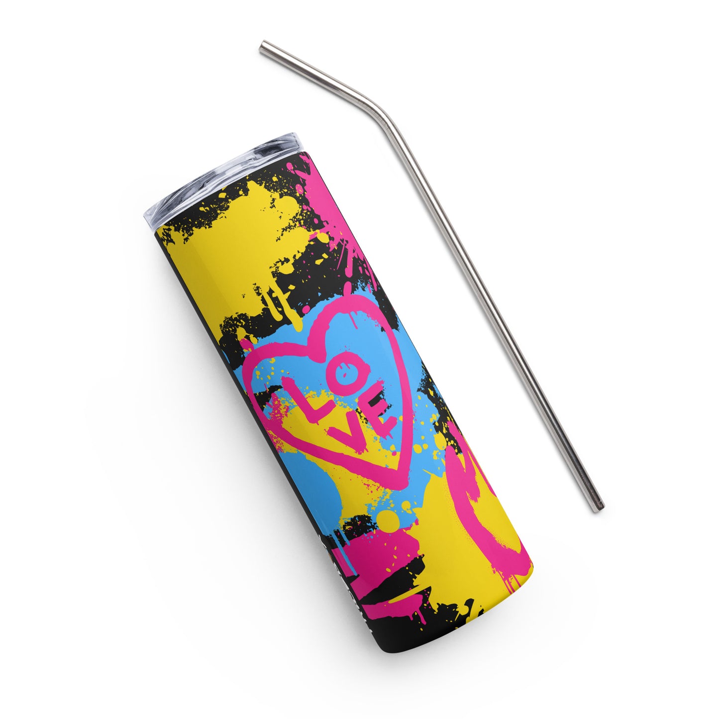 Pansexual Pride Graffiti Stainless Steel Tumbler