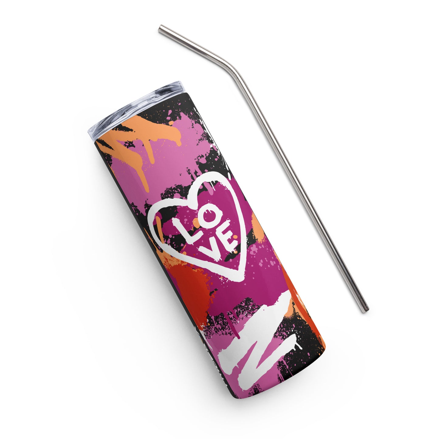 Lesbian Pride Graffiti Stainless Steel Tumbler
