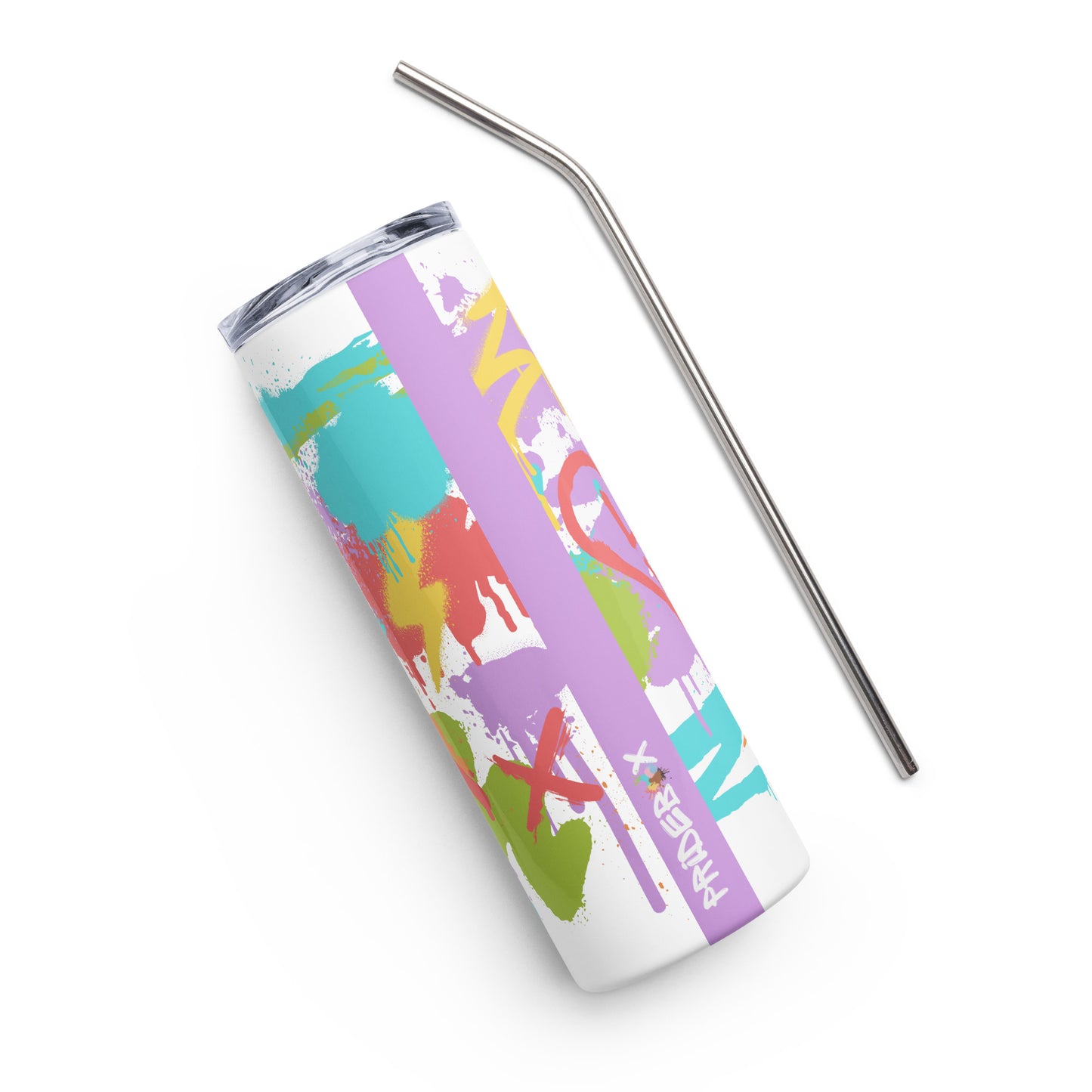 LGBT Gay Pride Rainbow Graffiti Stainless Steel Tumbler