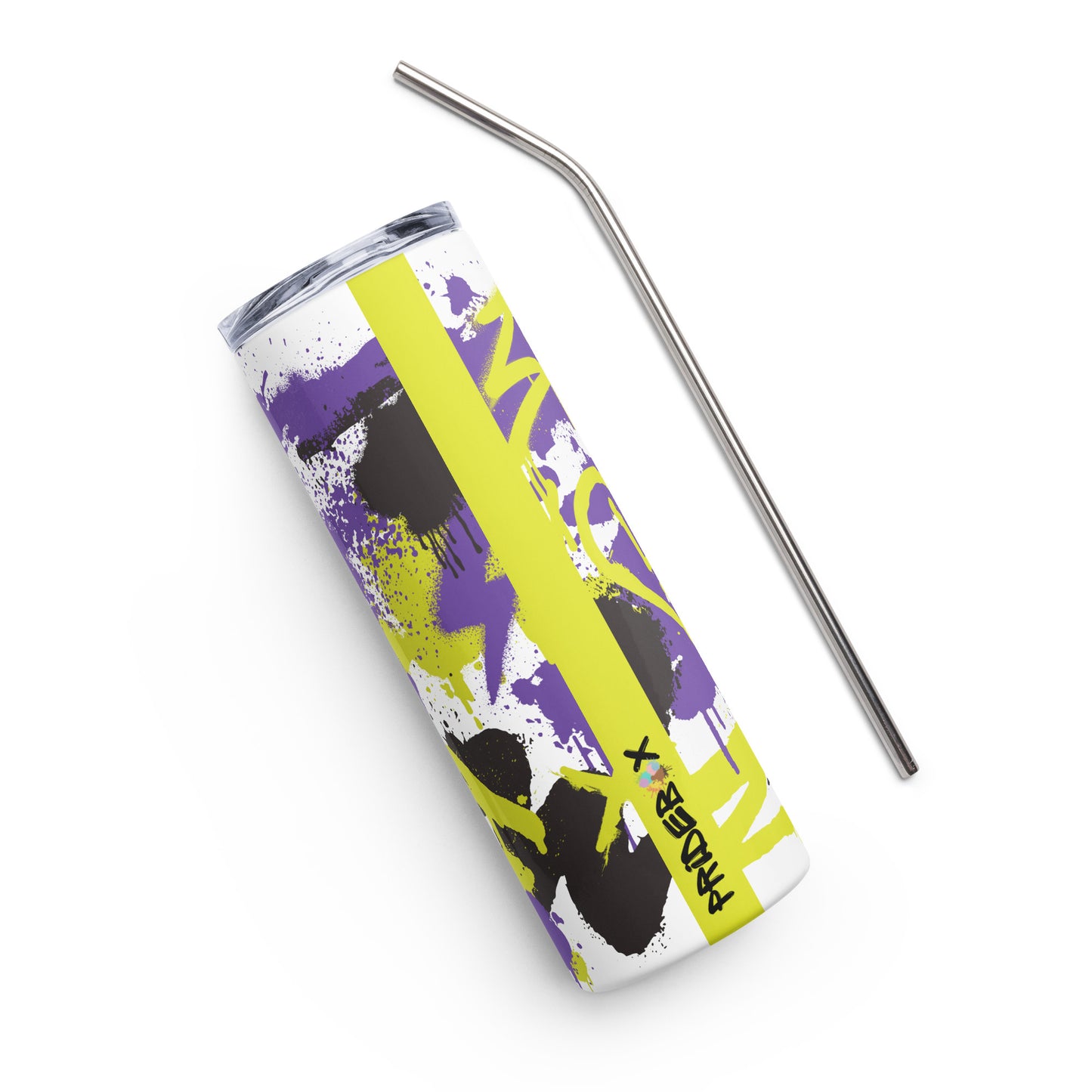 NonBinary Pride Graffiti Stainless Steel Tumbler