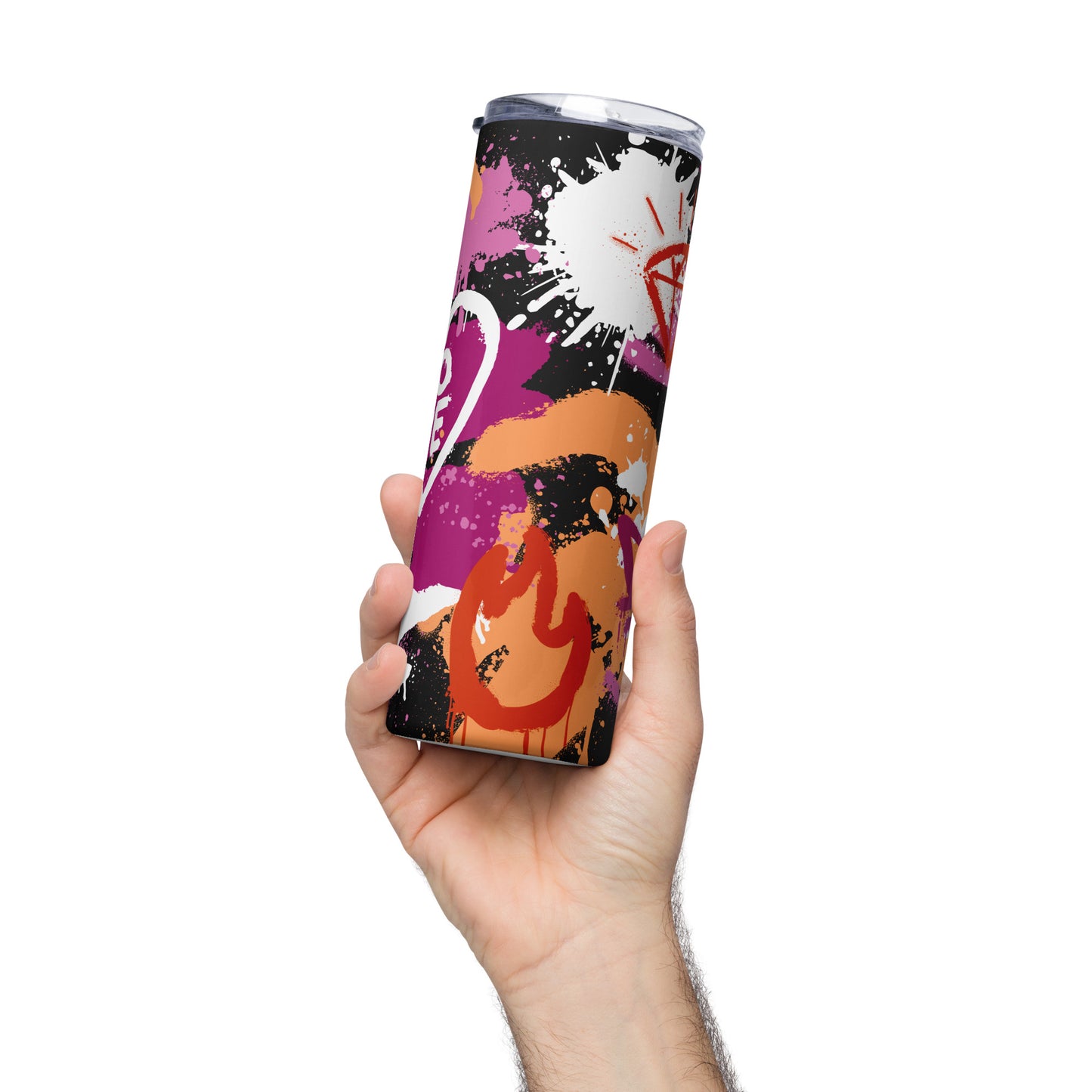 Lesbian Pride Graffiti Stainless Steel Tumbler