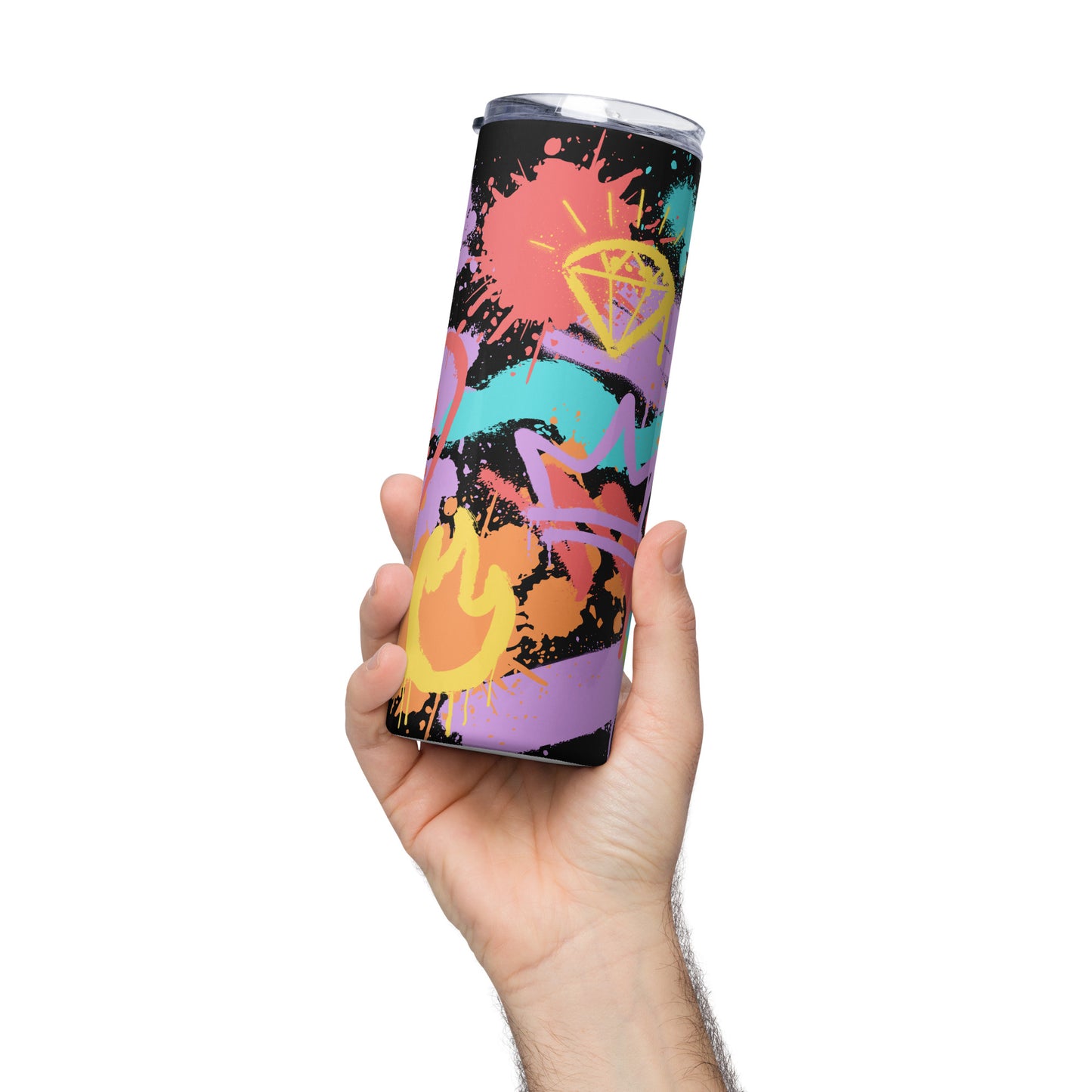 LGBT Gay Pride Rainbow Graffiti Stainless Steel Tumbler