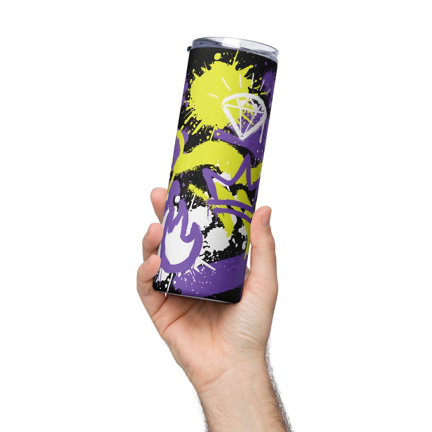 NonBinary Pride Graffiti Stainless Steel Tumbler