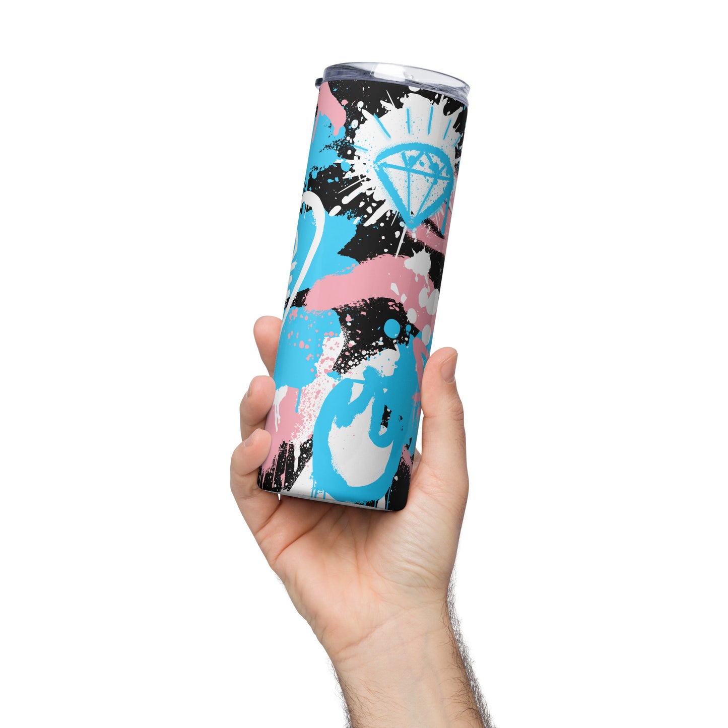 Trans Pride Graffiti Stainless Steel Tumbler