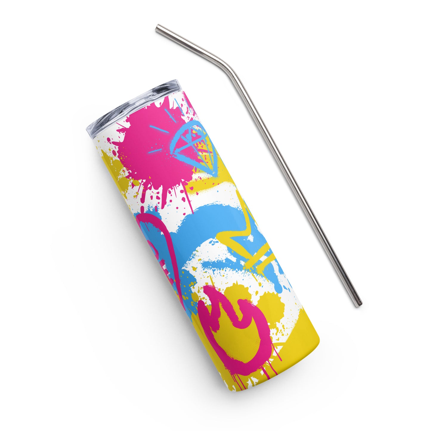 Pansexual Pride Graffiti Stainless Steel Tumbler