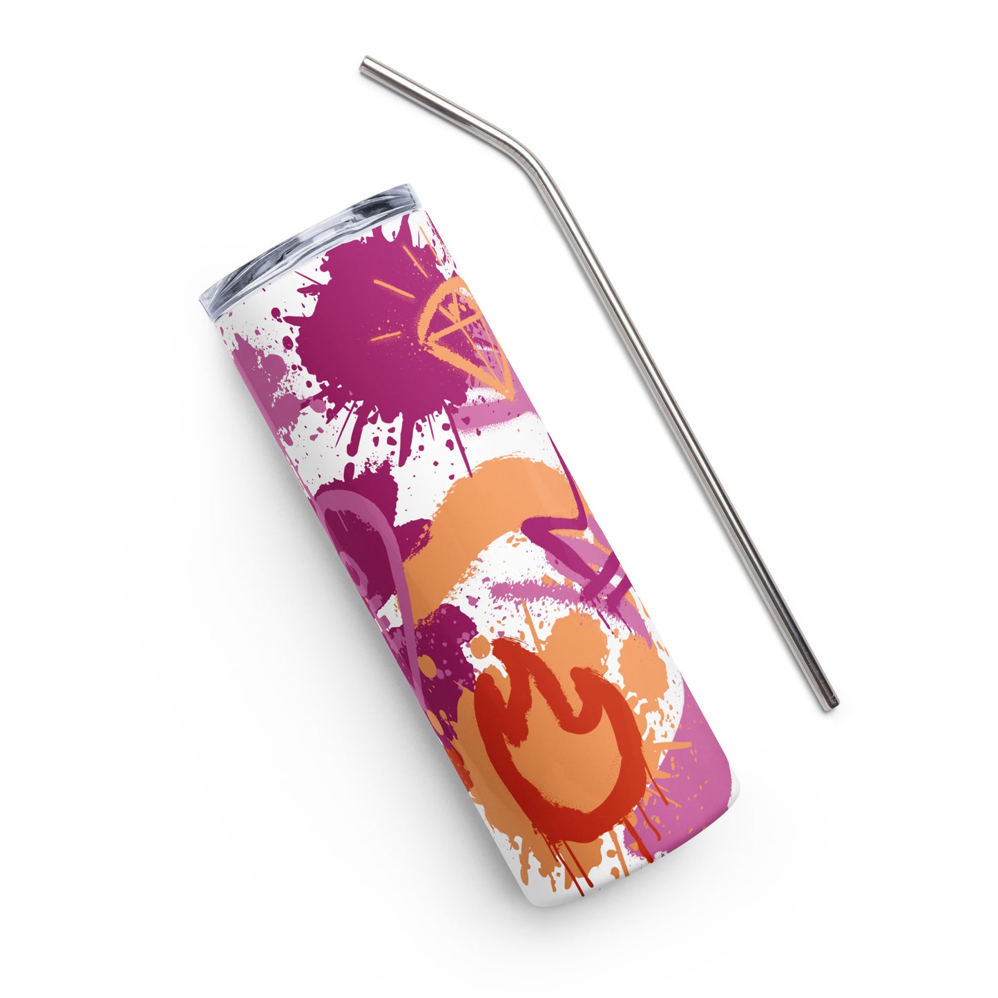 Lesbian Pride Graffiti Stainless Steel Tumbler