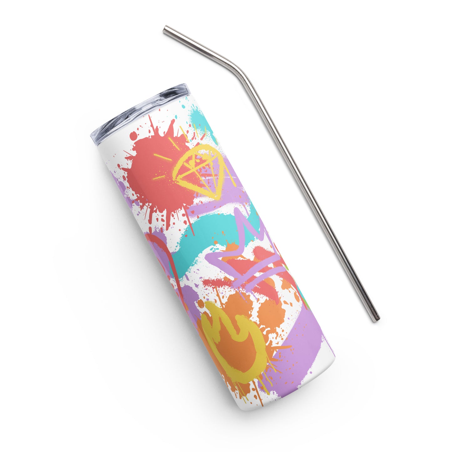 LGBT Gay Pride Rainbow Graffiti Stainless Steel Tumbler
