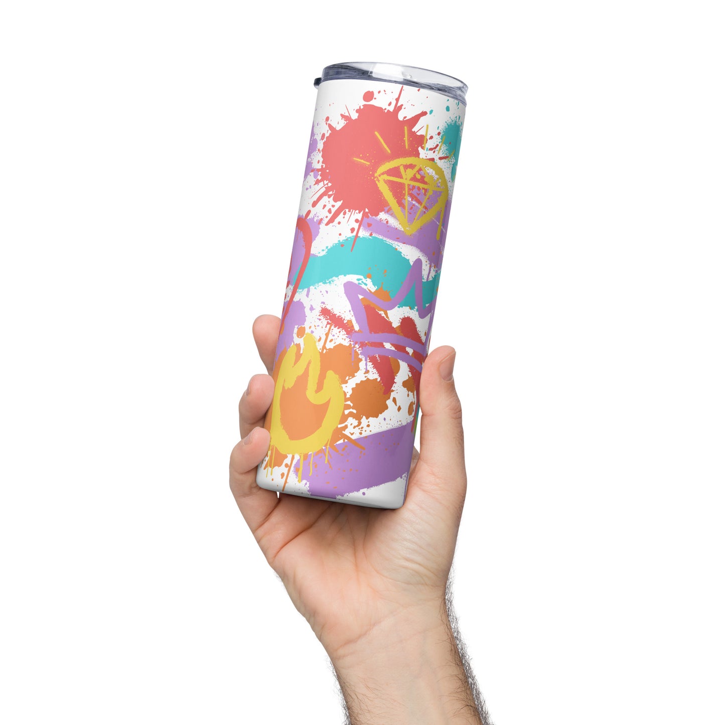 LGBT Gay Pride Rainbow Graffiti Stainless Steel Tumbler