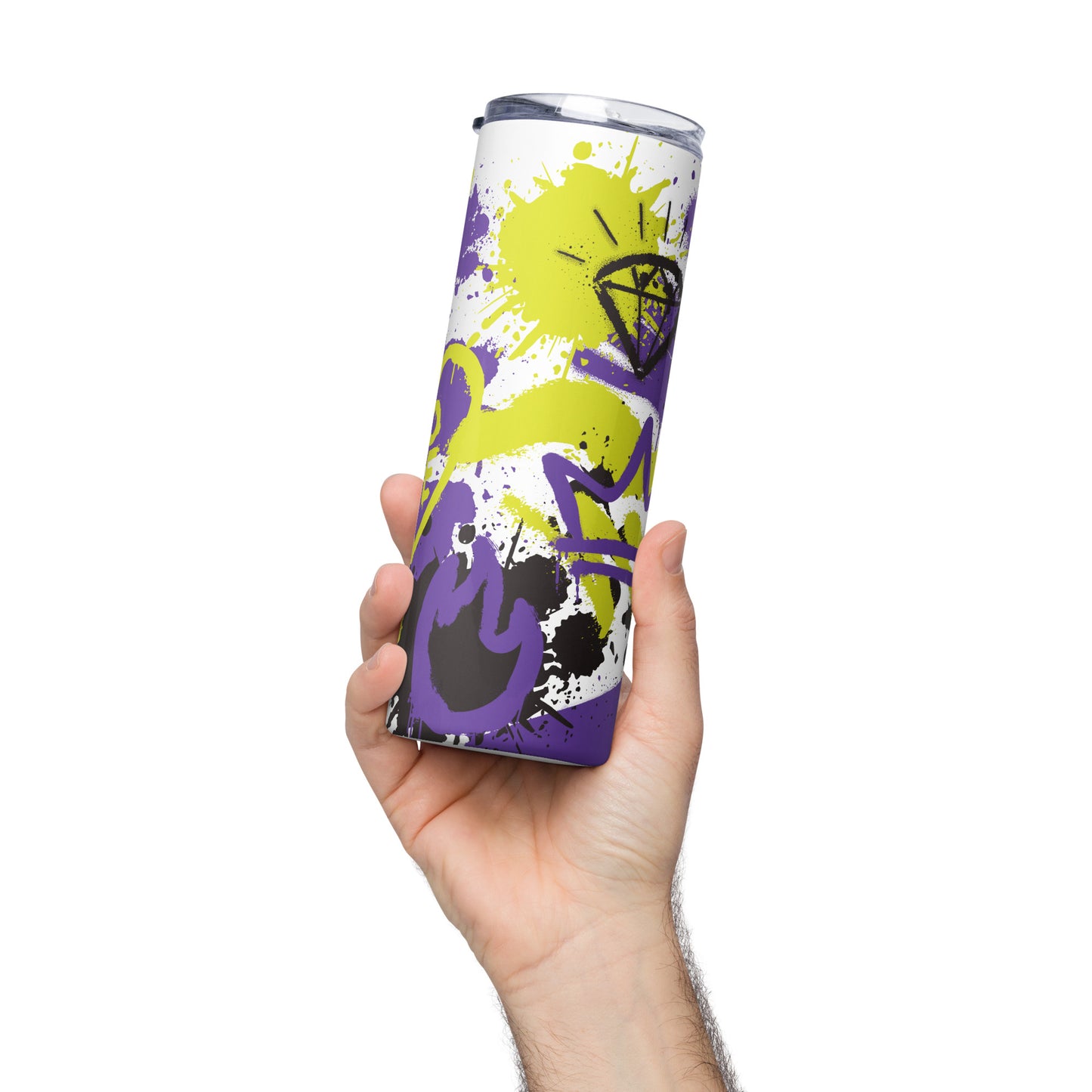 NonBinary Pride Graffiti Stainless Steel Tumbler