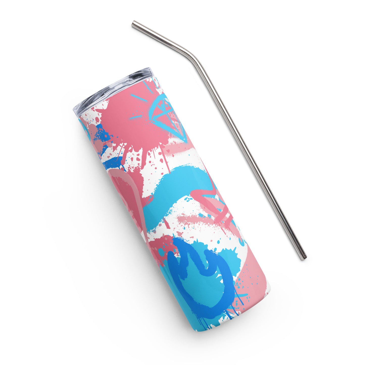 Trans Pride Graffiti Stainless Steel Tumbler
