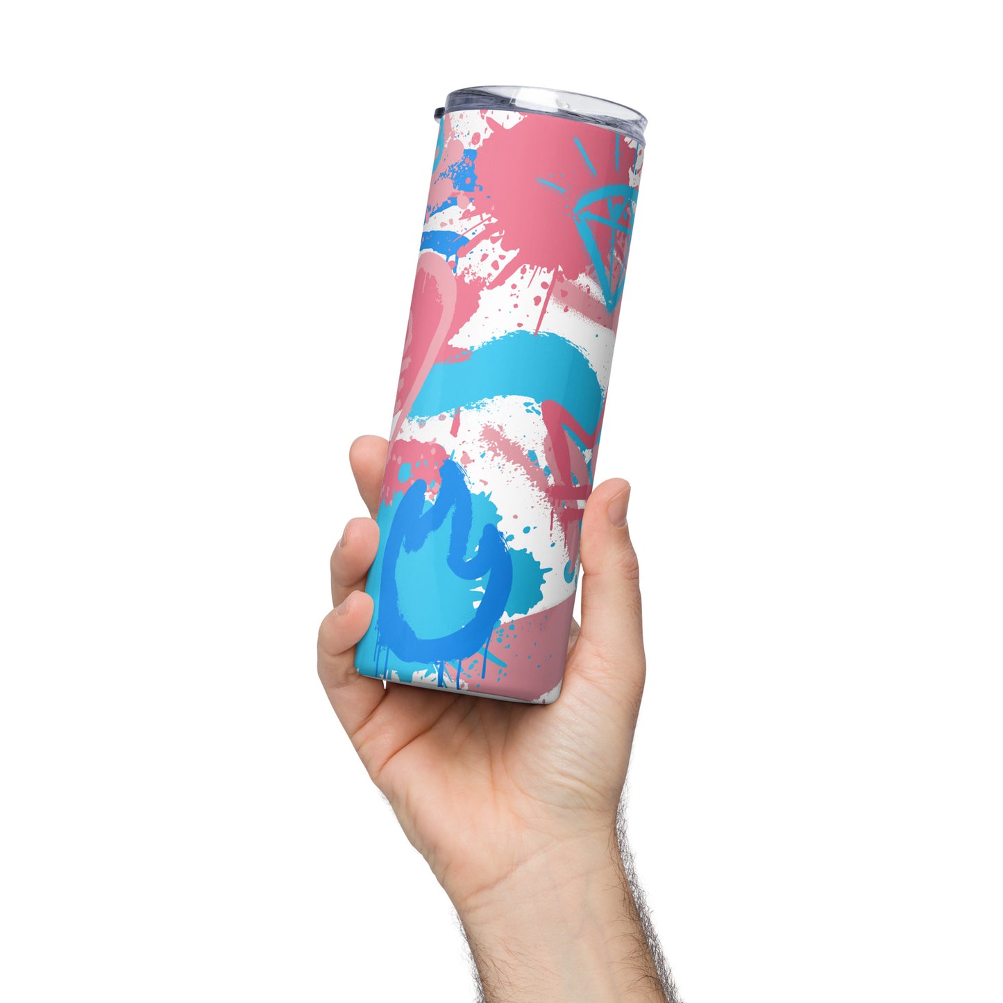 Trans Pride Graffiti Stainless Steel Tumbler