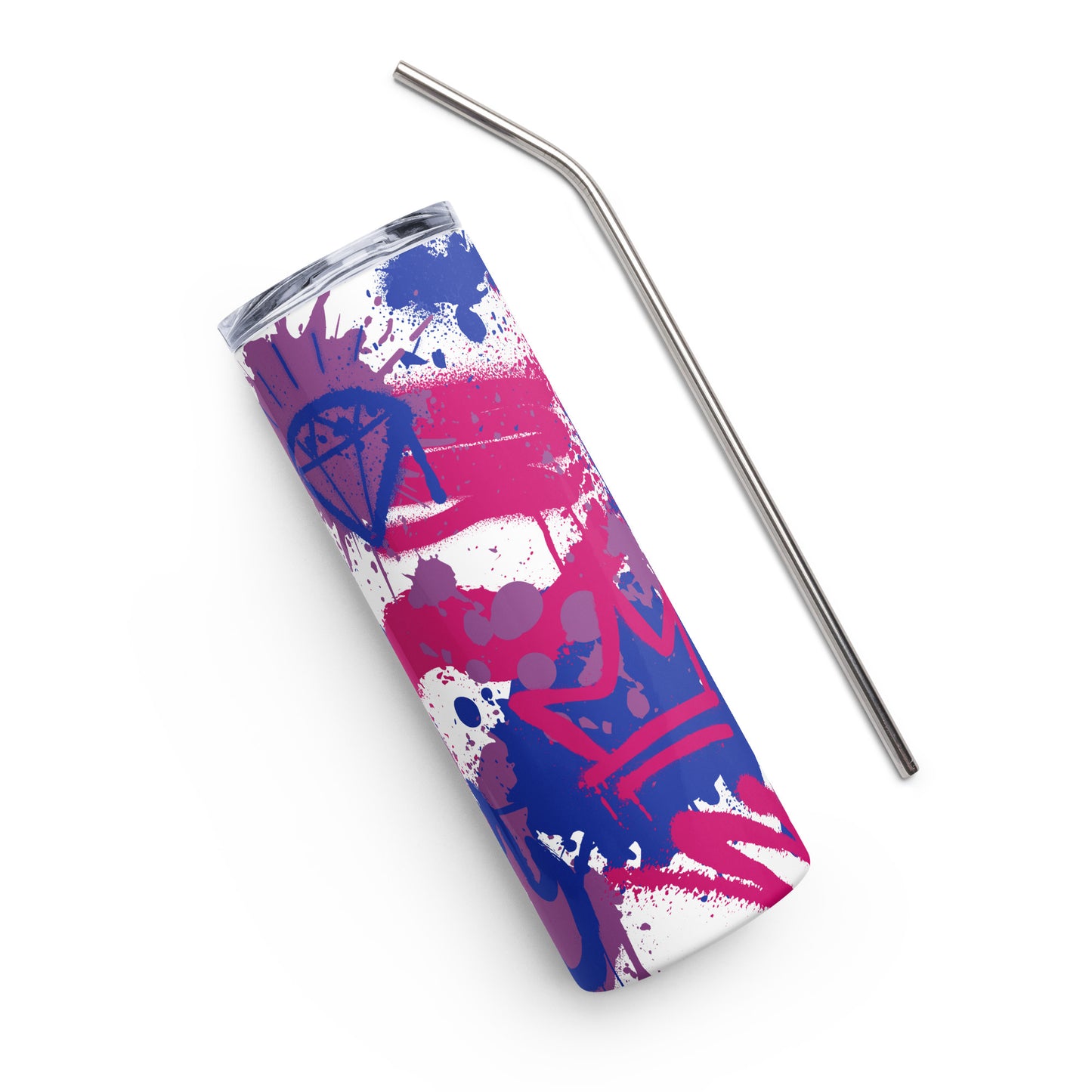 Bisexual Pride Graffiti Stainless Steel Tumbler