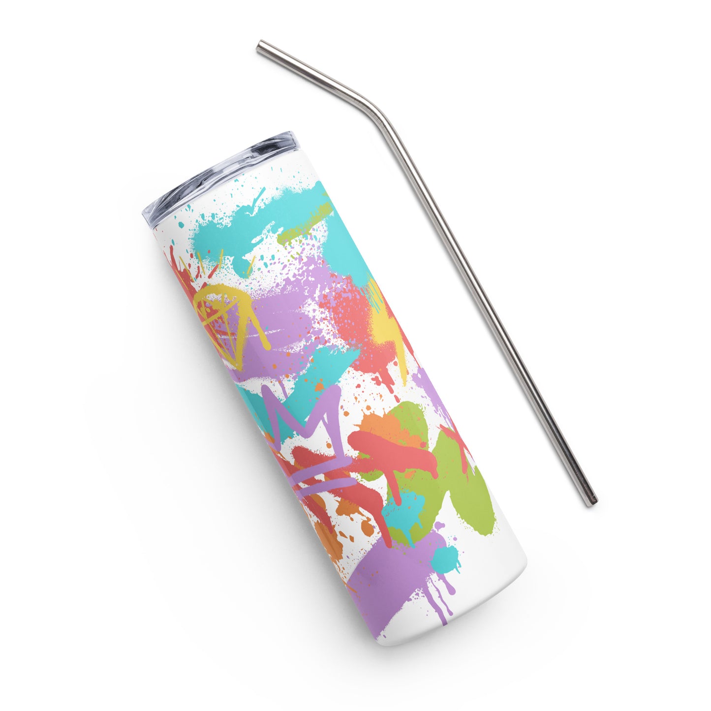 LGBT Gay Pride Rainbow Graffiti Stainless Steel Tumbler