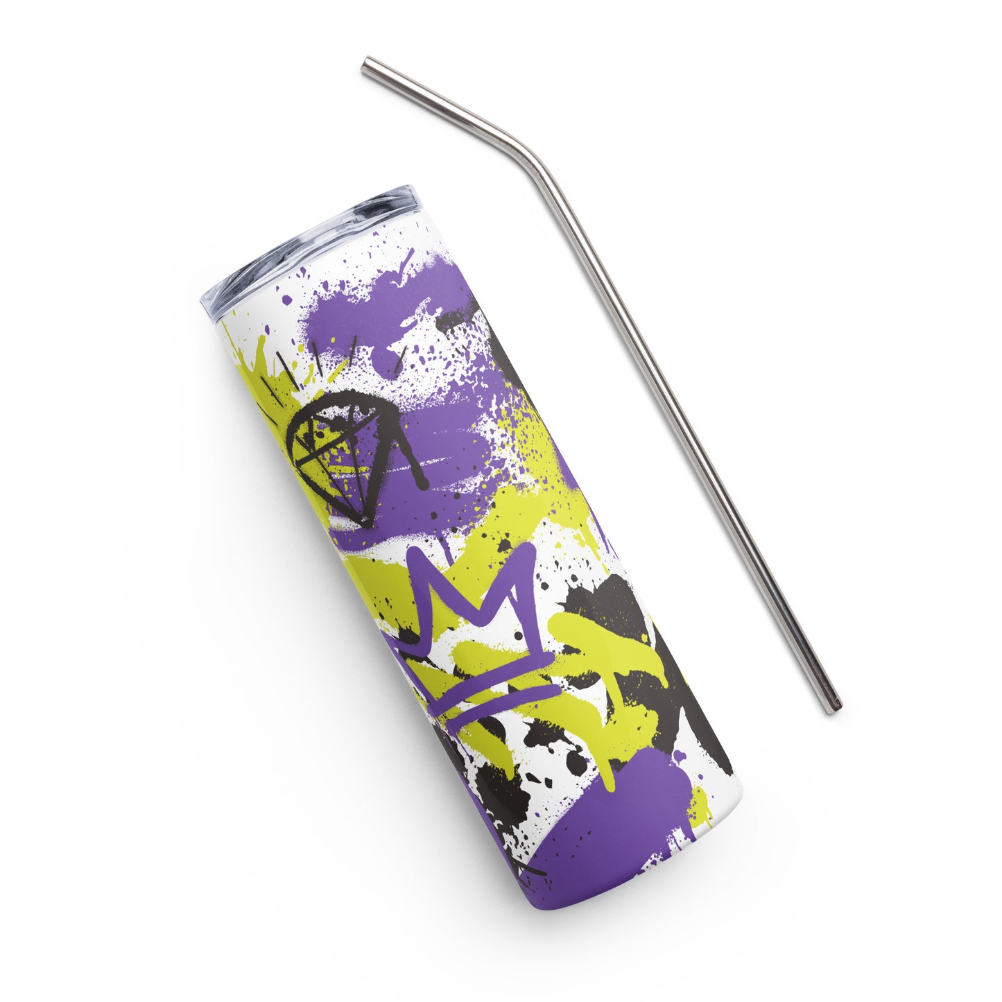 NonBinary Pride Graffiti Stainless Steel Tumbler