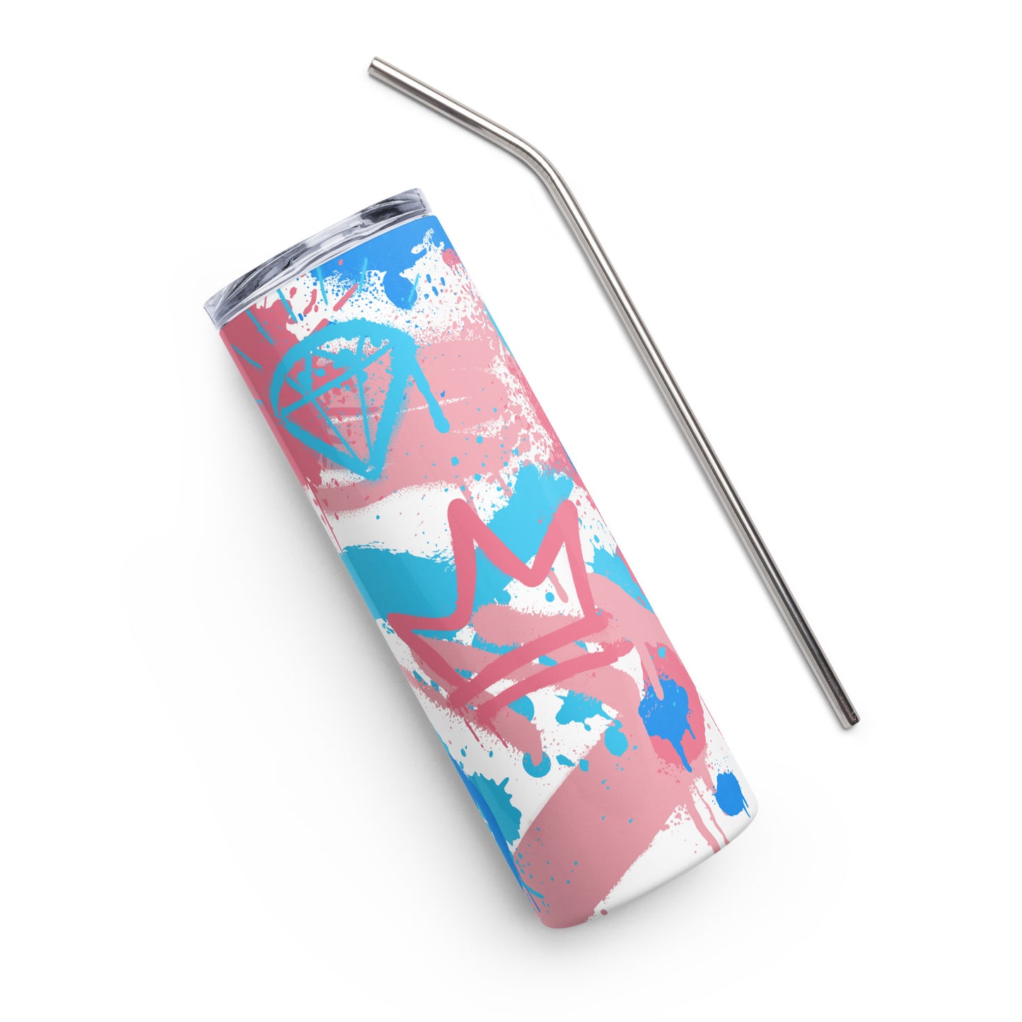 Trans Pride Graffiti Stainless Steel Tumbler