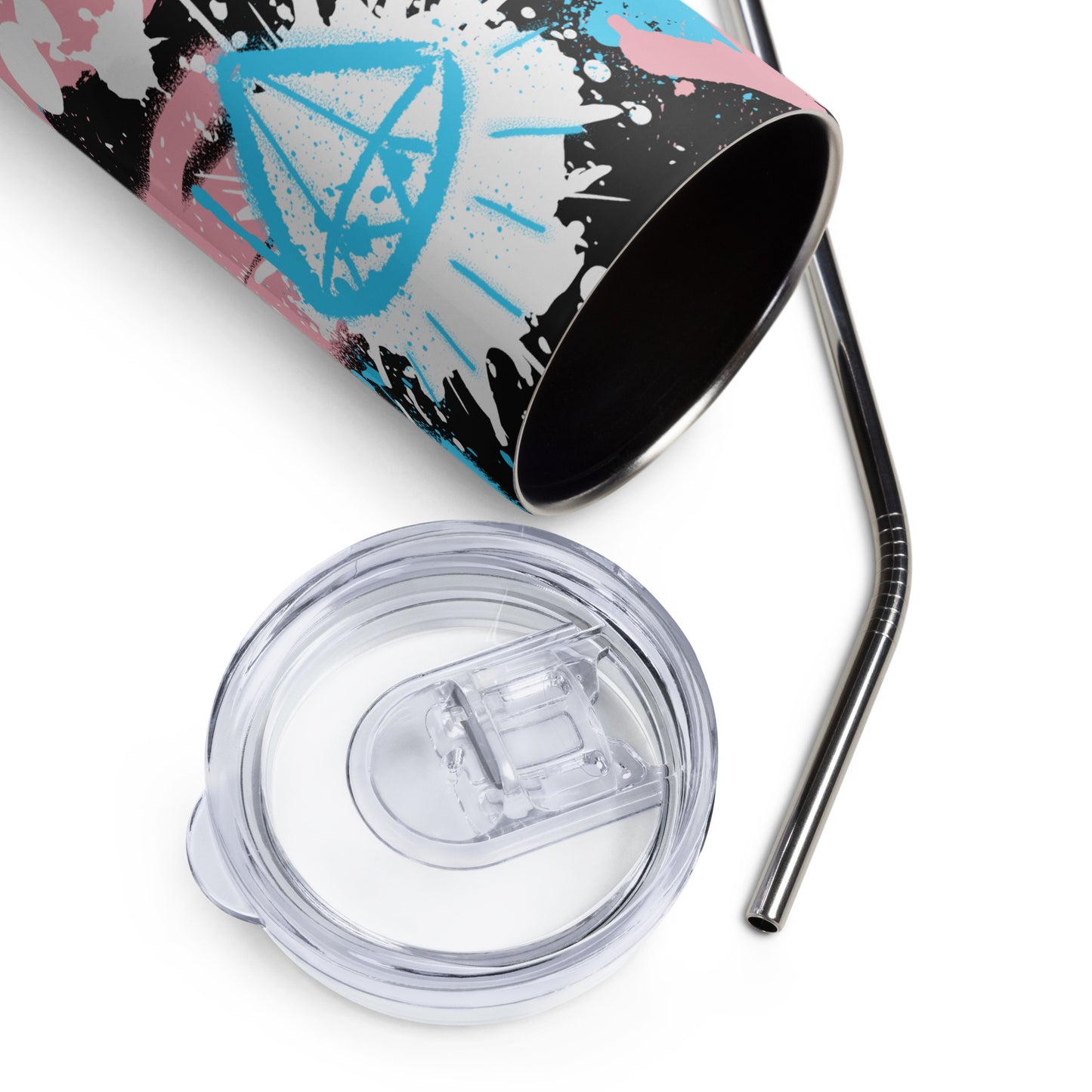 Trans Pride Graffiti Stainless Steel Tumbler