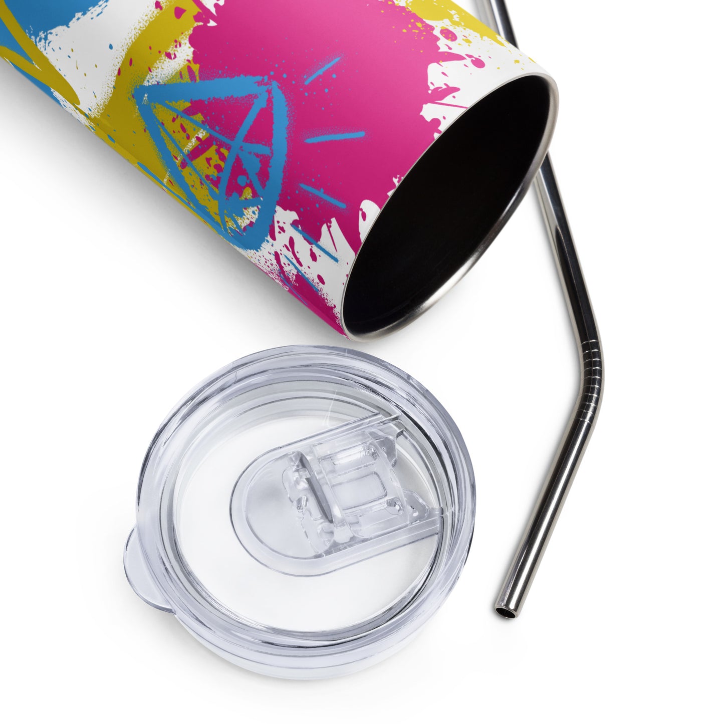 Pansexual Pride Graffiti Stainless Steel Tumbler