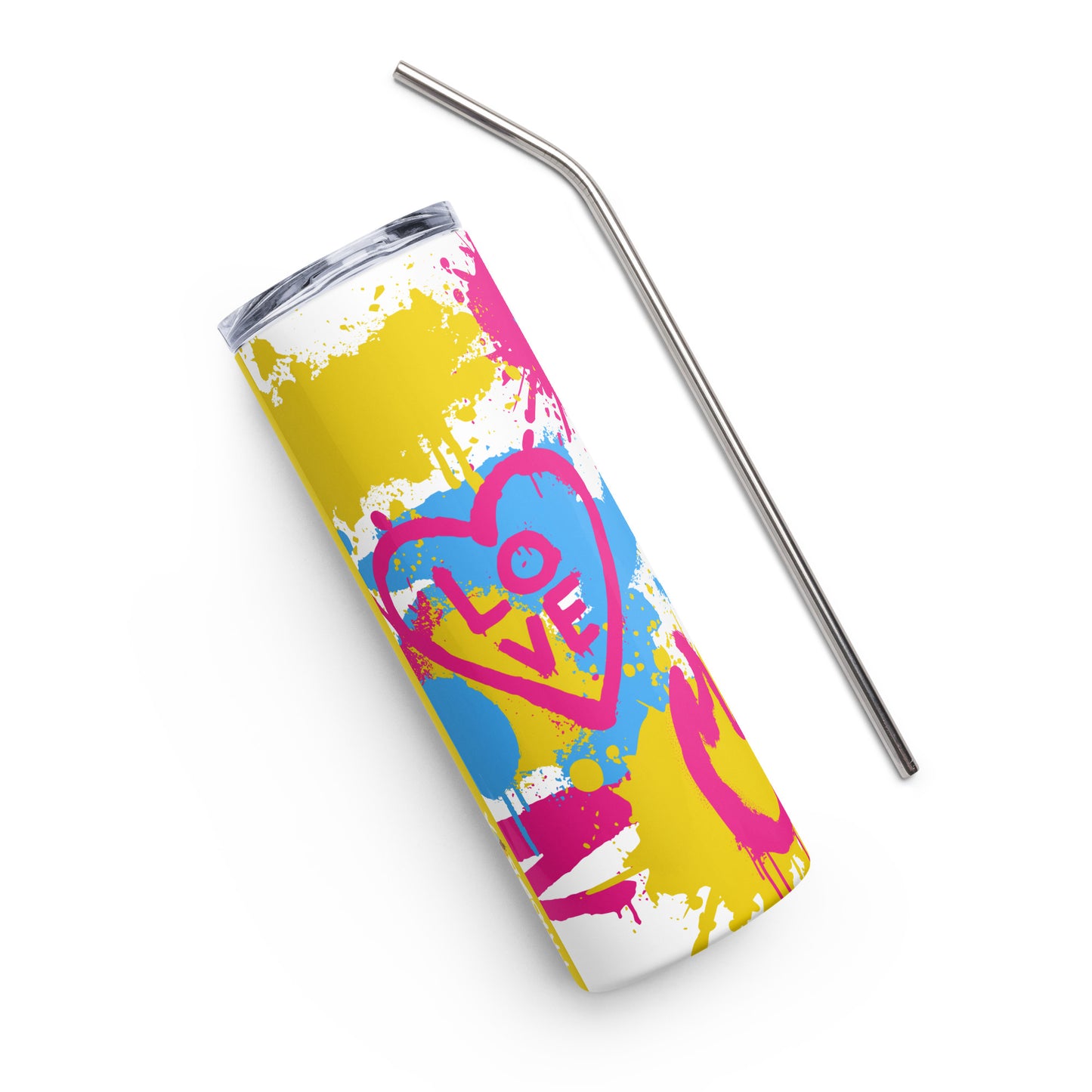 Pansexual Pride Graffiti Stainless Steel Tumbler