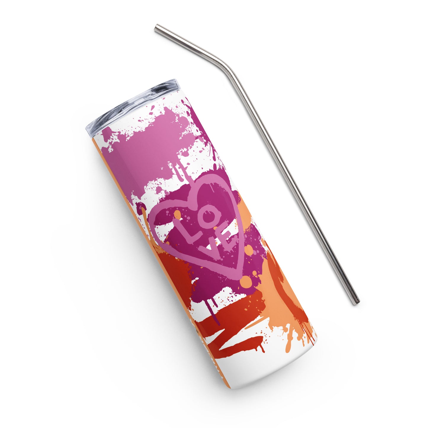 Lesbian Pride Graffiti Stainless Steel Tumbler