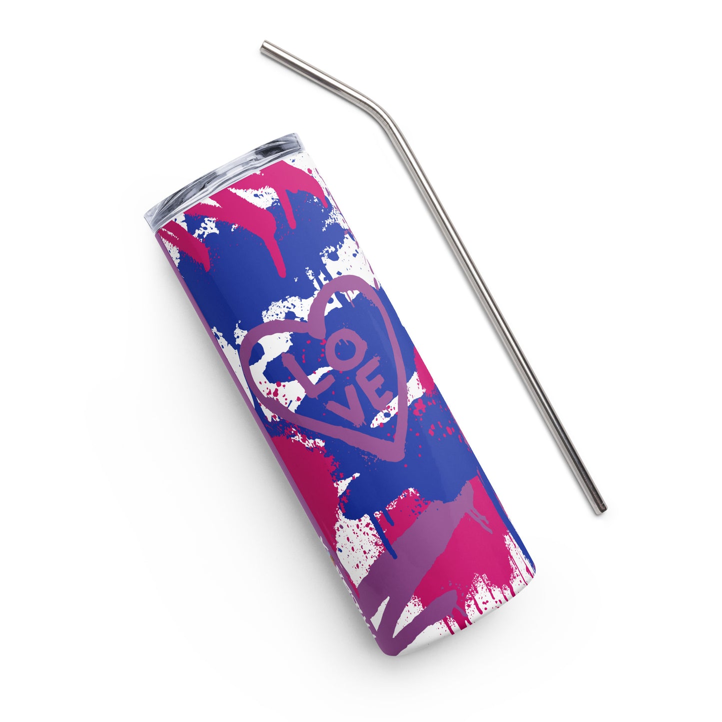 Bisexual Pride Graffiti Stainless Steel Tumbler