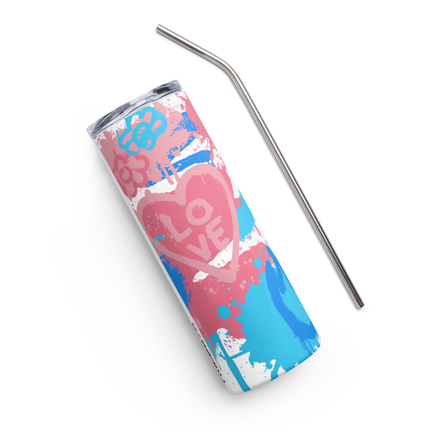 Trans Pride Graffiti Stainless Steel Tumbler