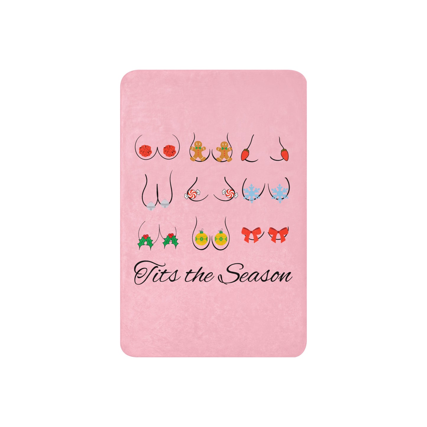 Tits the Season Sherpa Blanket