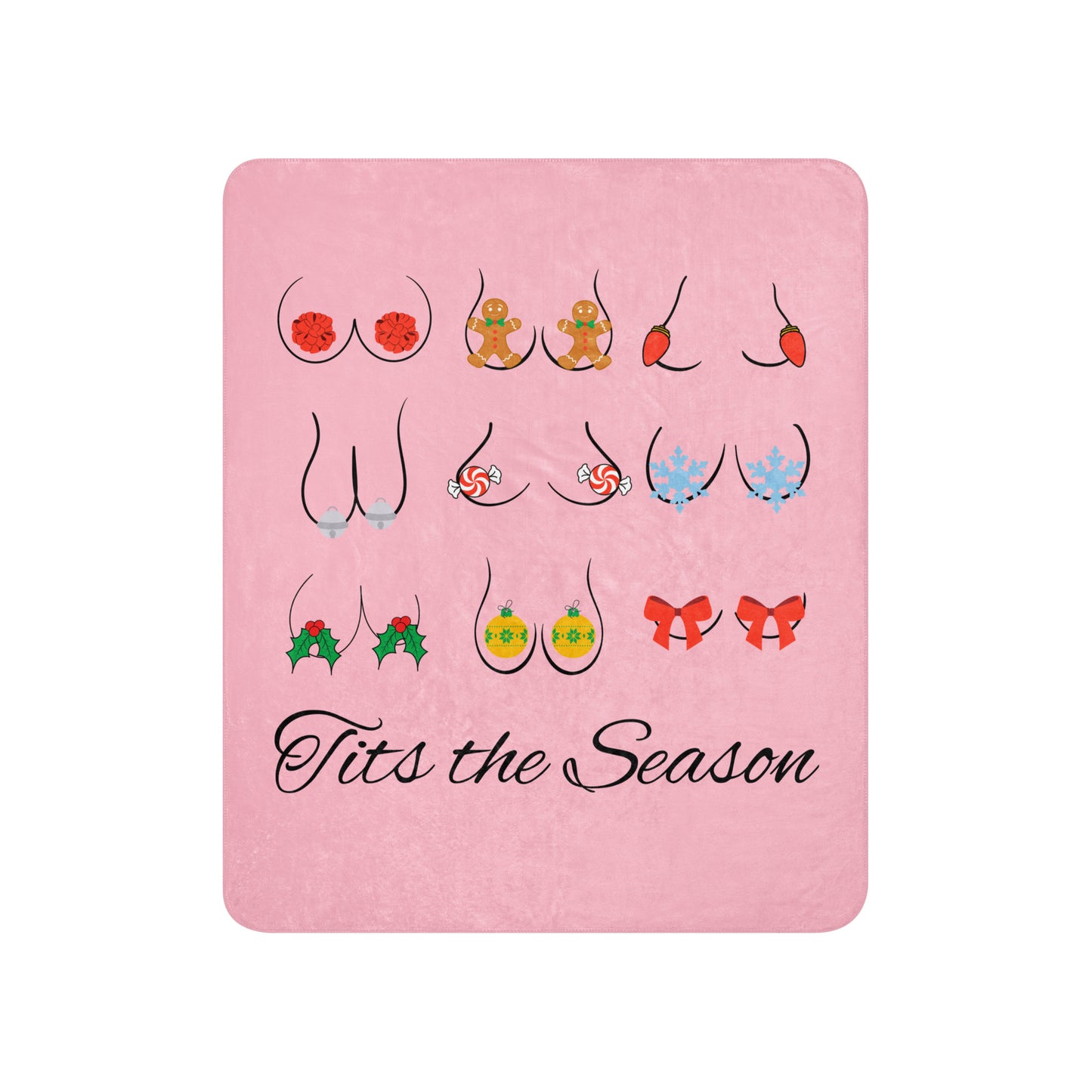 Tits the Season Sherpa Blanket