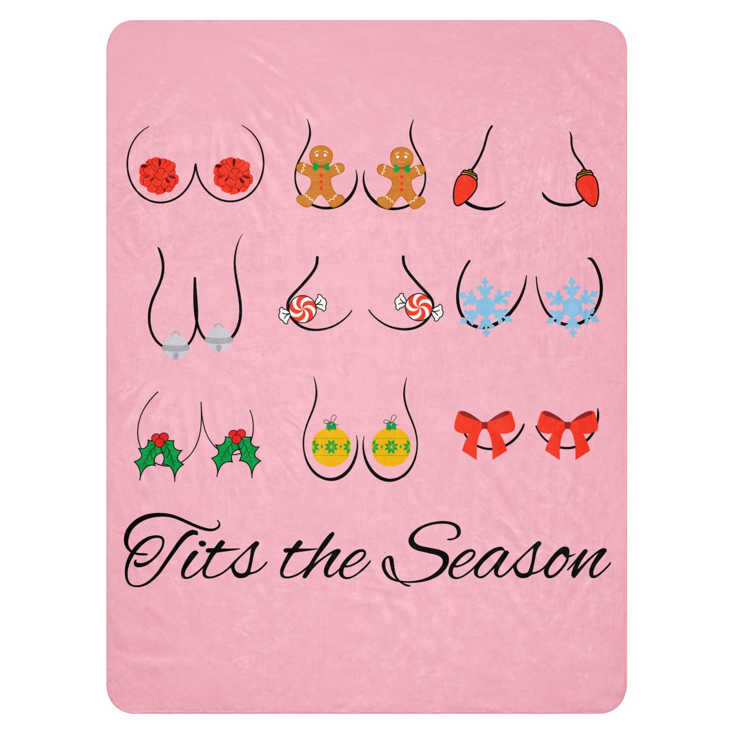 Tits the Season Sherpa Blanket