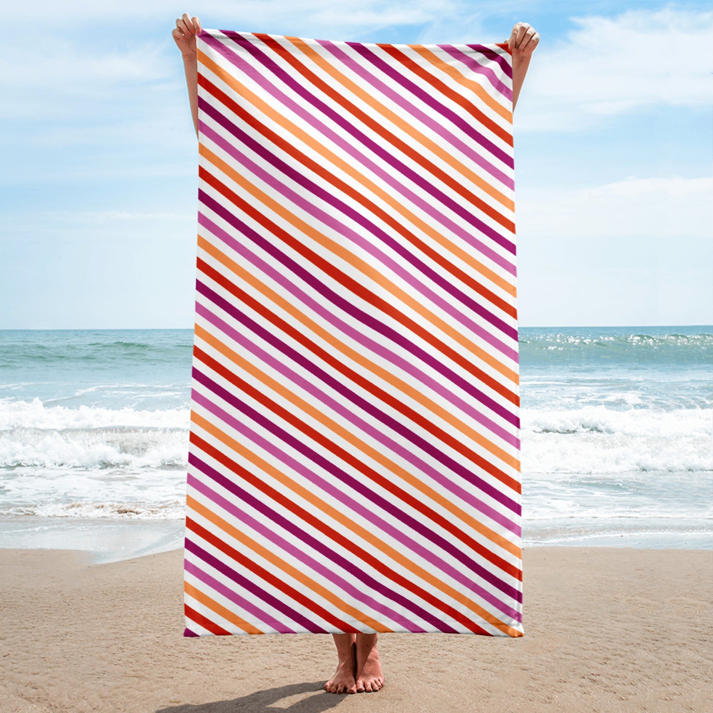 Lesbian Stripe Beach Towel