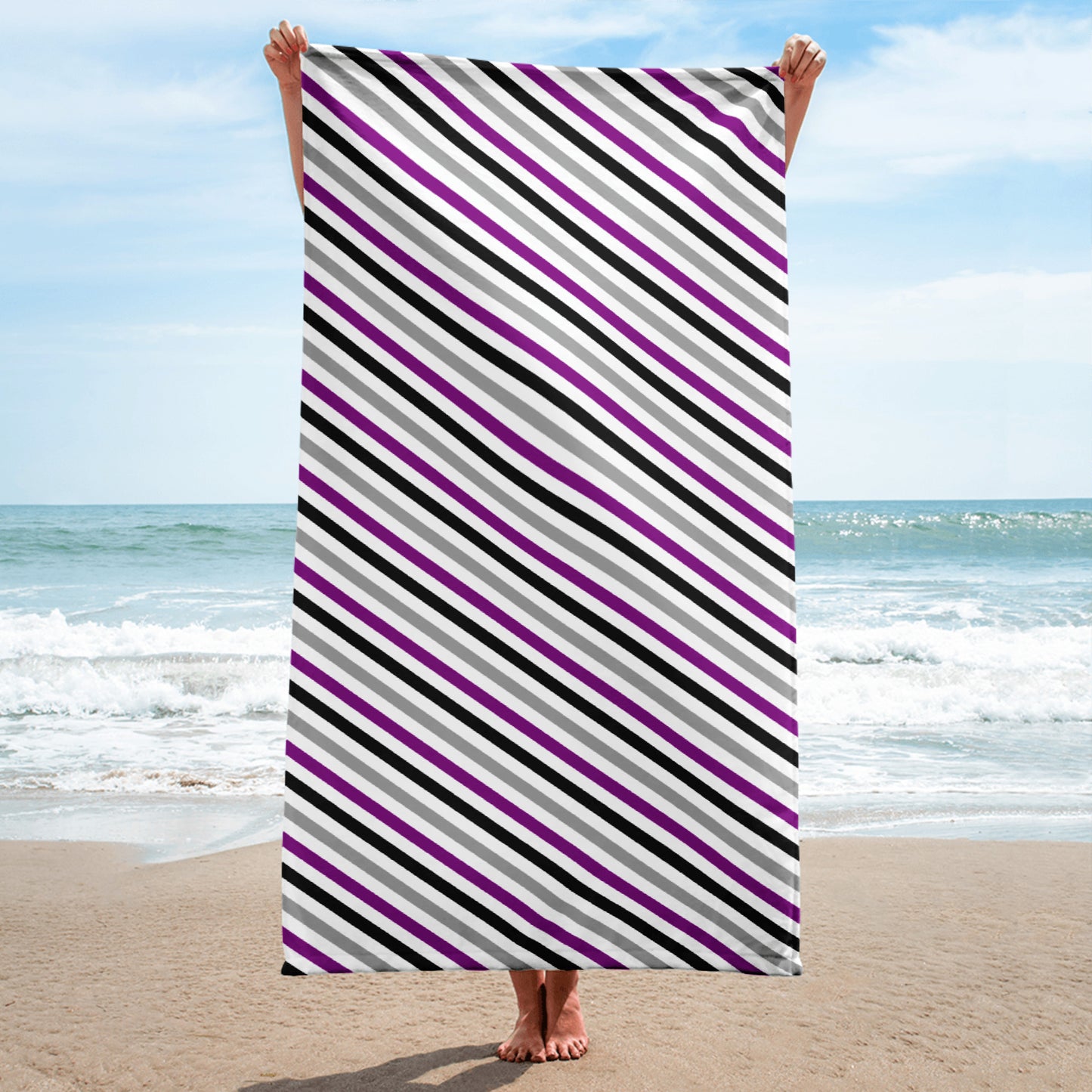 Asexual Stripe Beach Towel