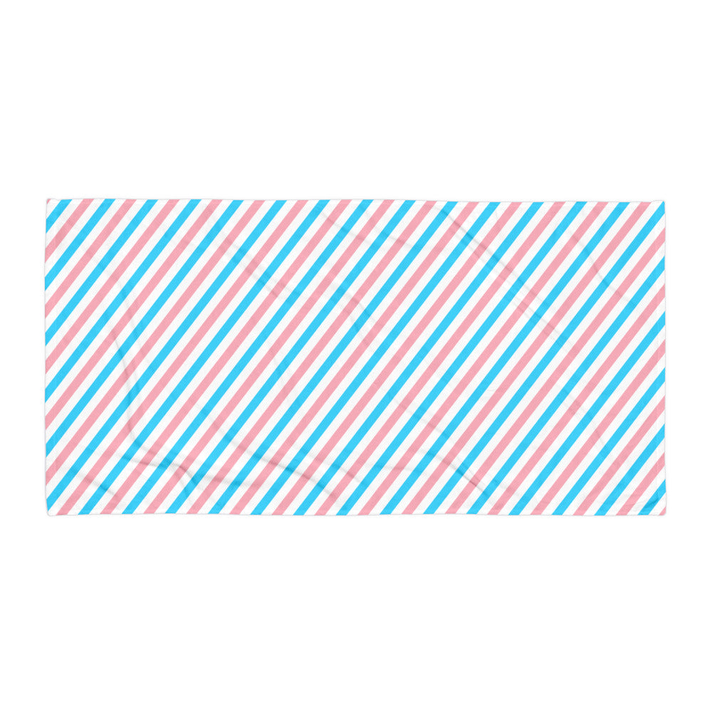 Transgender Stripe Beach Towel