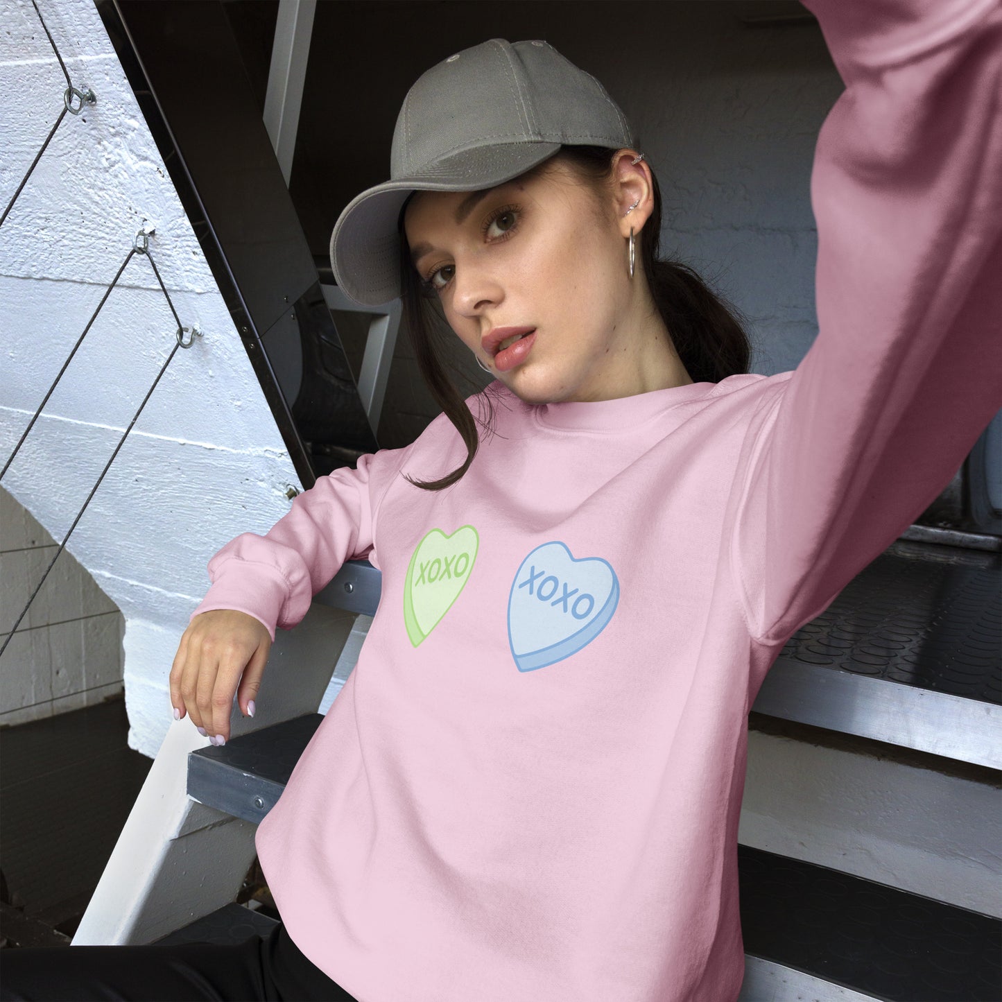 Candy Heart Boobs Unisex Sweatshirt