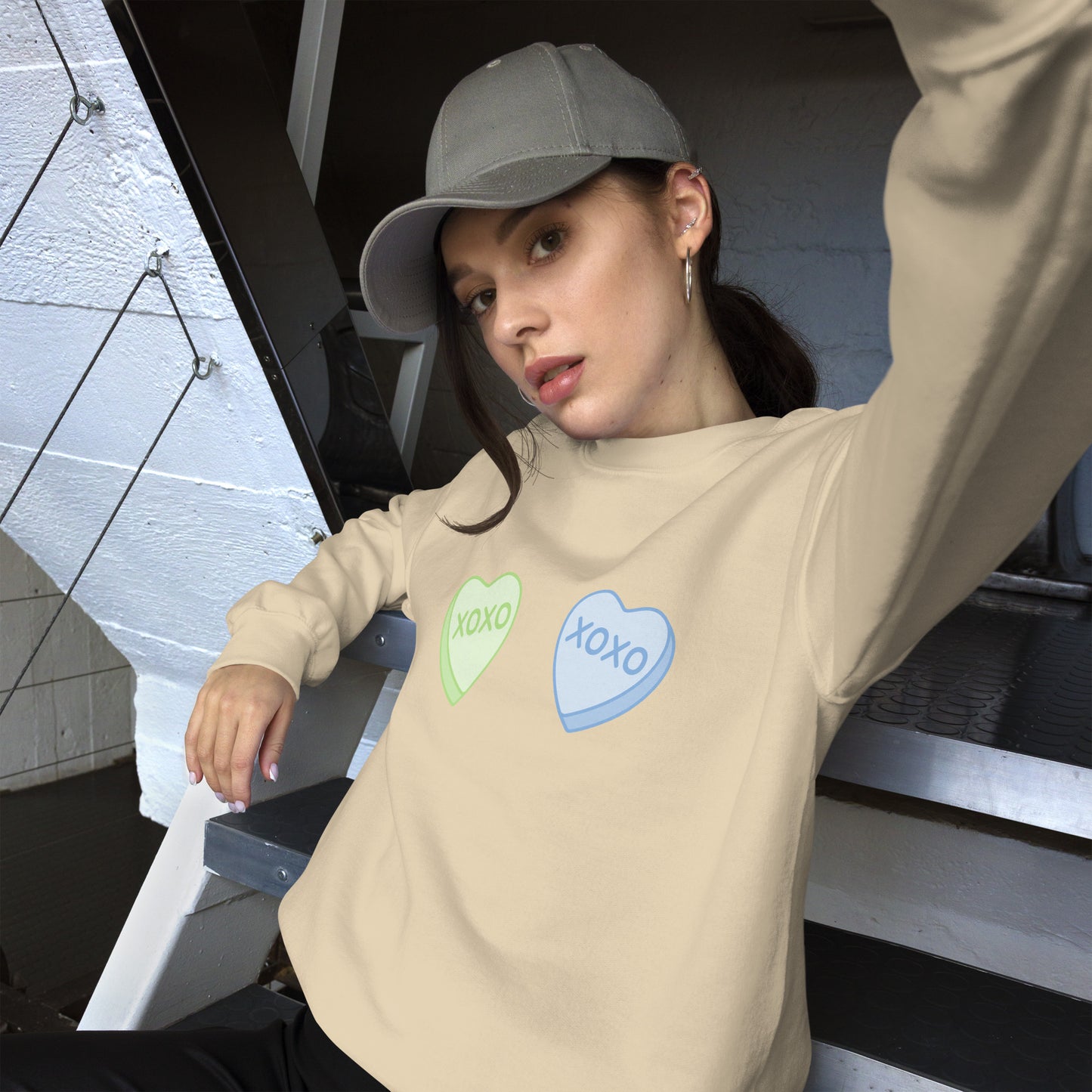 Candy Heart Boobs Unisex Sweatshirt