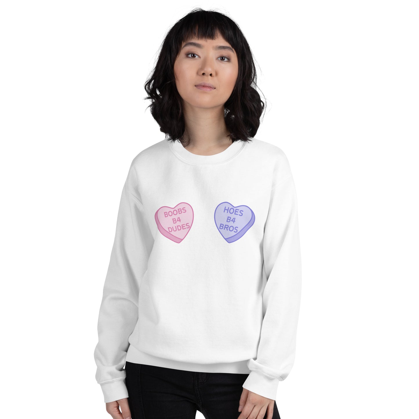 Candy Heart Boobs Unisex Sweatshirt