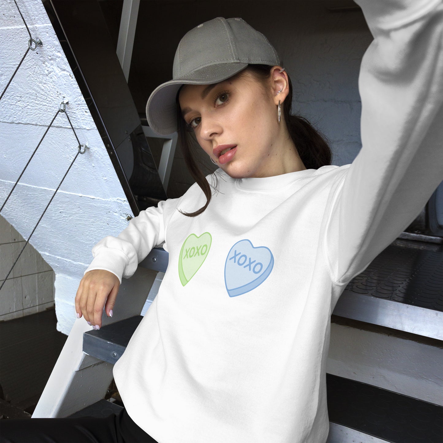 Candy Heart Boobs Unisex Sweatshirt