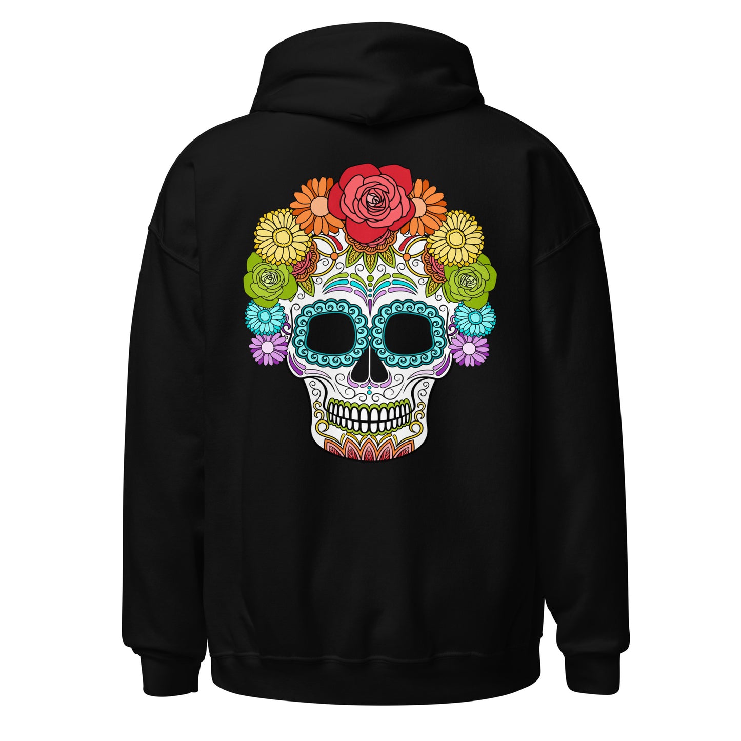 Rainbow Day of the Dead Mask Hoodie Sweatshirt