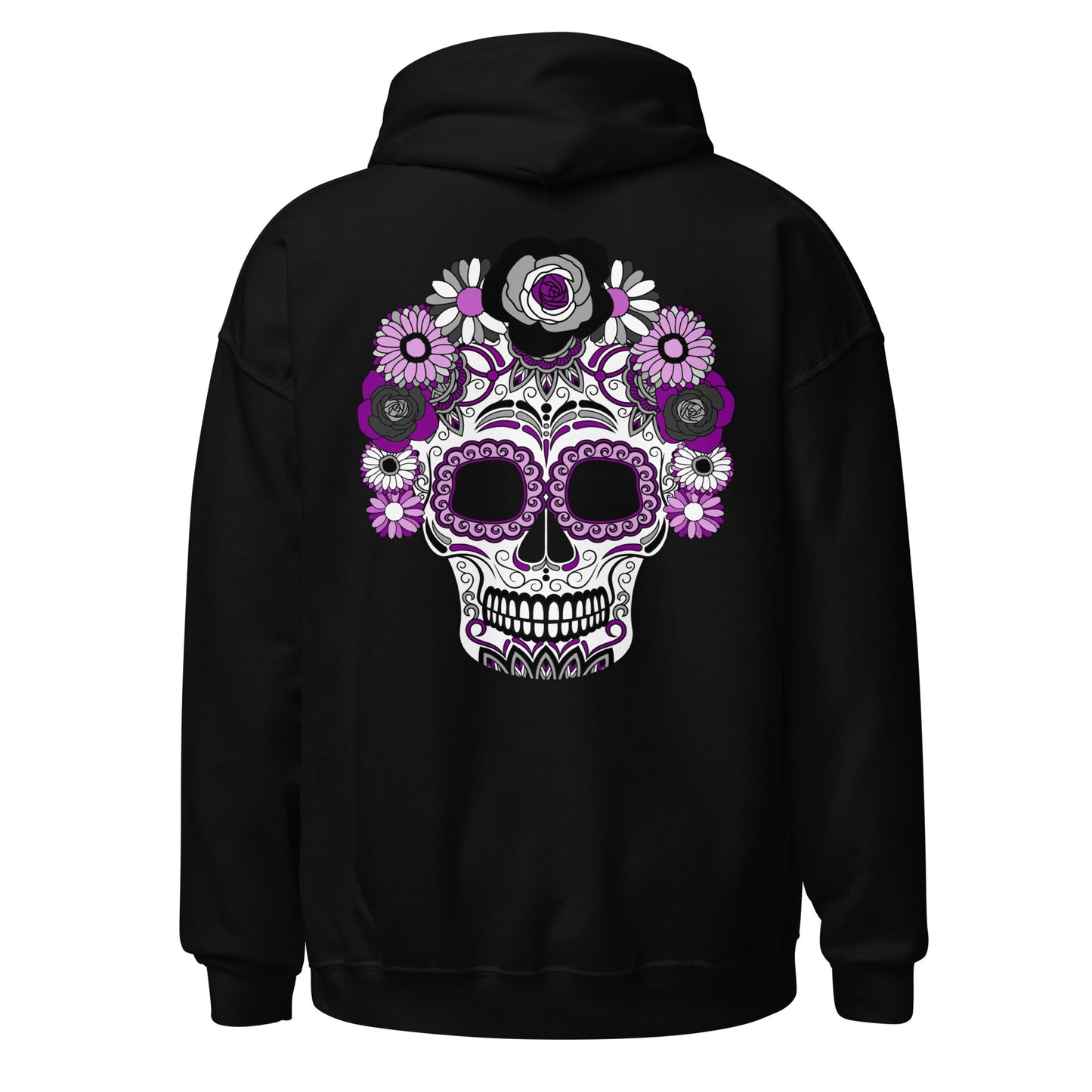 Asexual Day of the Dead Mask Hoodie Sweatshirt