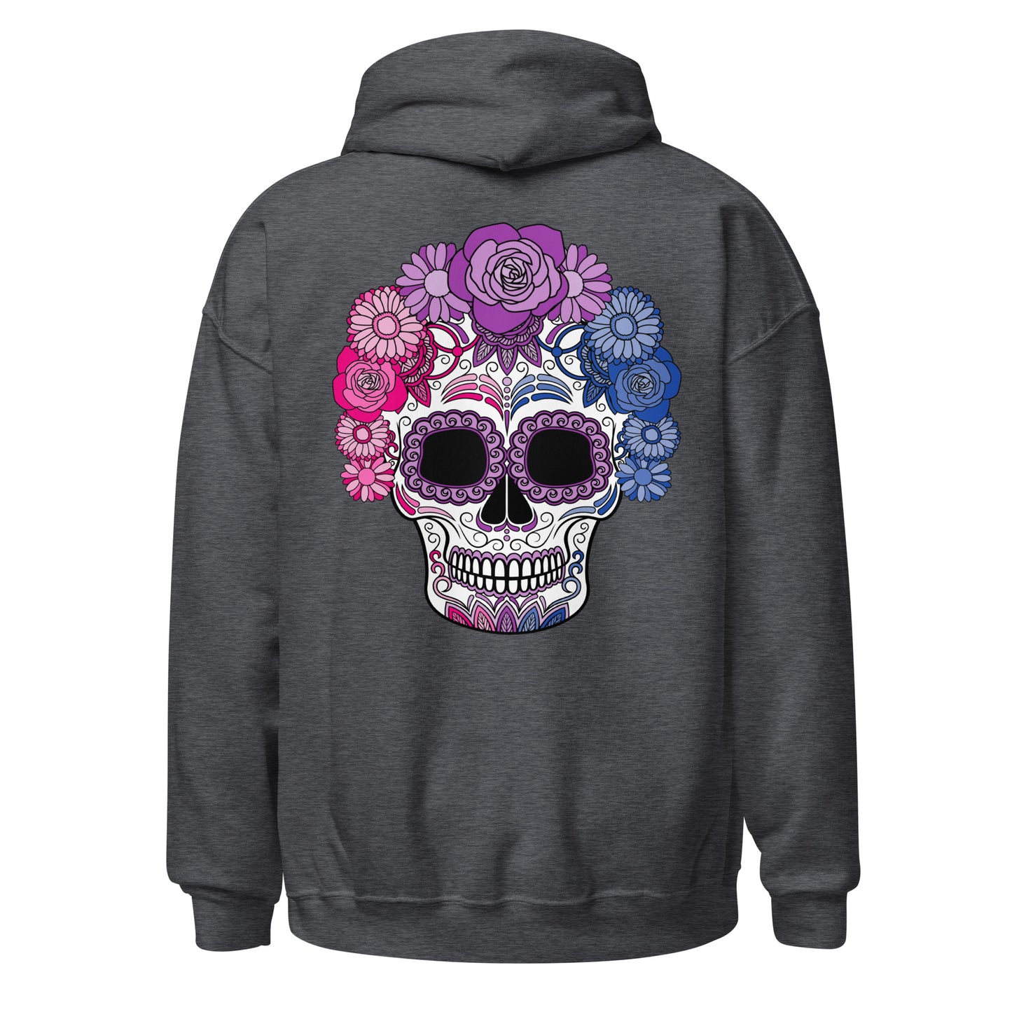 Bisexual Day of the Dead Mask Hoodie Sweatshirt