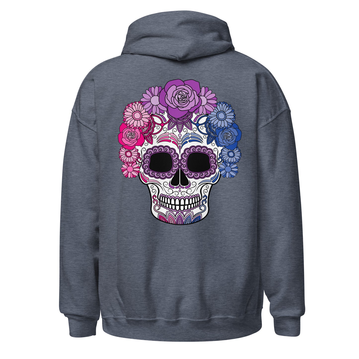 Bisexual Day of the Dead Mask Hoodie Sweatshirt