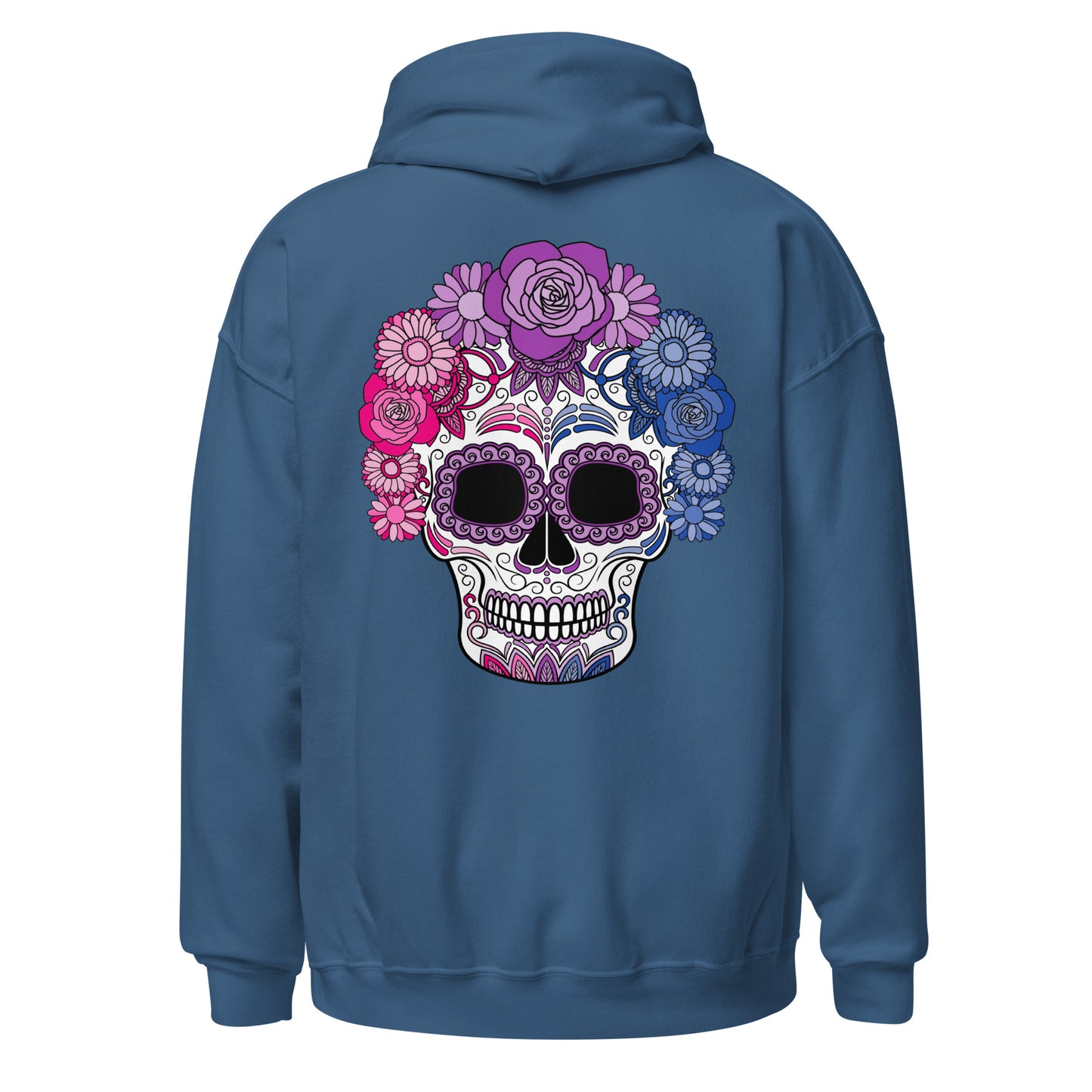 Bisexual Day of the Dead Mask Hoodie Sweatshirt