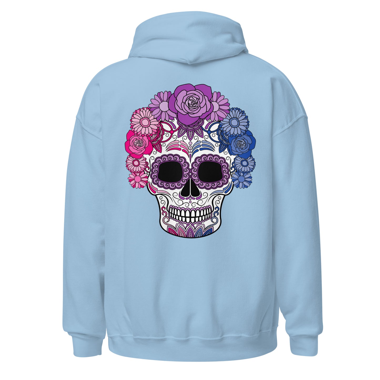 Bisexual Day of the Dead Mask Hoodie Sweatshirt